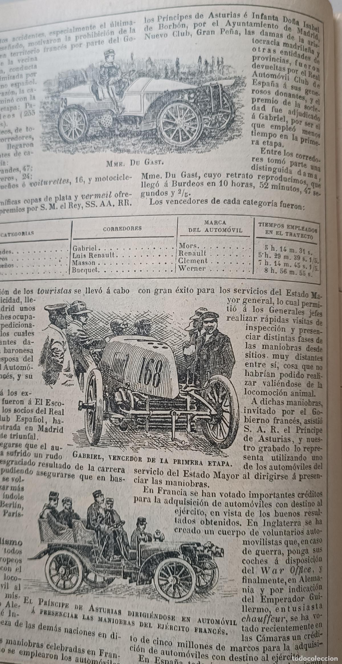 Collection Magazines and Newspapers: DOCUMENTOS AUTOMOVILISMO A&Ntilde;O 1902