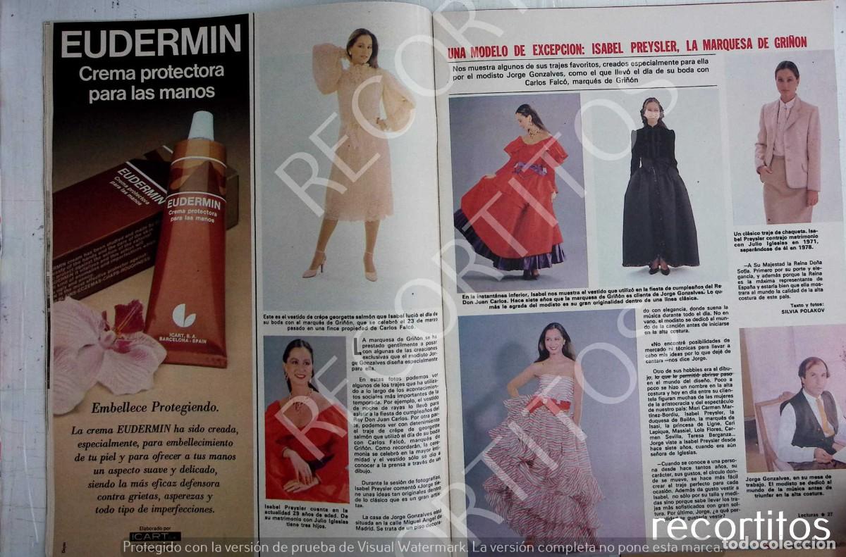 Coleccionismo de Revistas y Peri&oacute;dicos: ISABEL PREYSLER JORGE GONZALVES LA MARQUESA DE GRI&Ntilde;ON