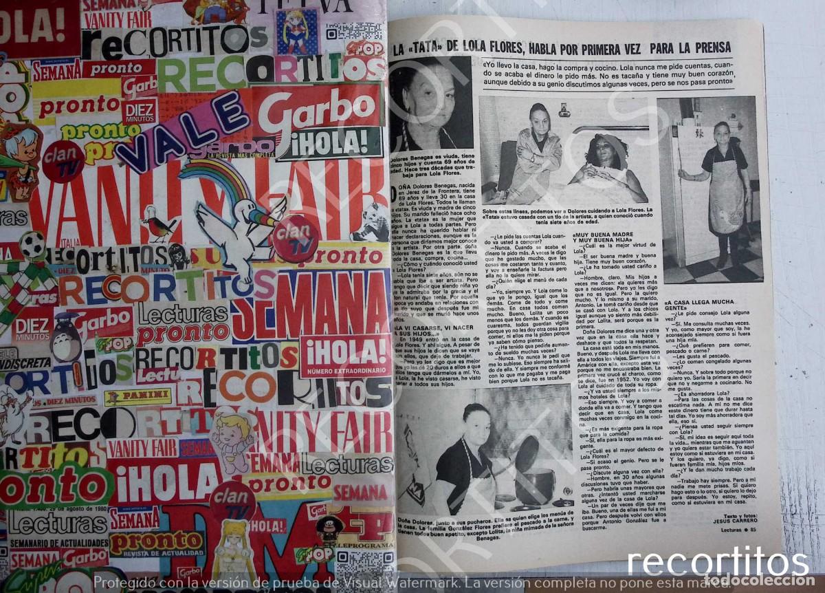 Coleccionismo de revistas y peri&oacute;dicos: LA TATA DE LOLA FLORES