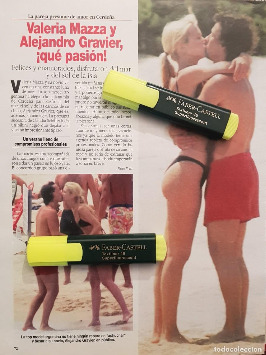 Coleccionismo de revistas y peri&oacute;dicos: Reportaje Valeria Mazza 16.08.96