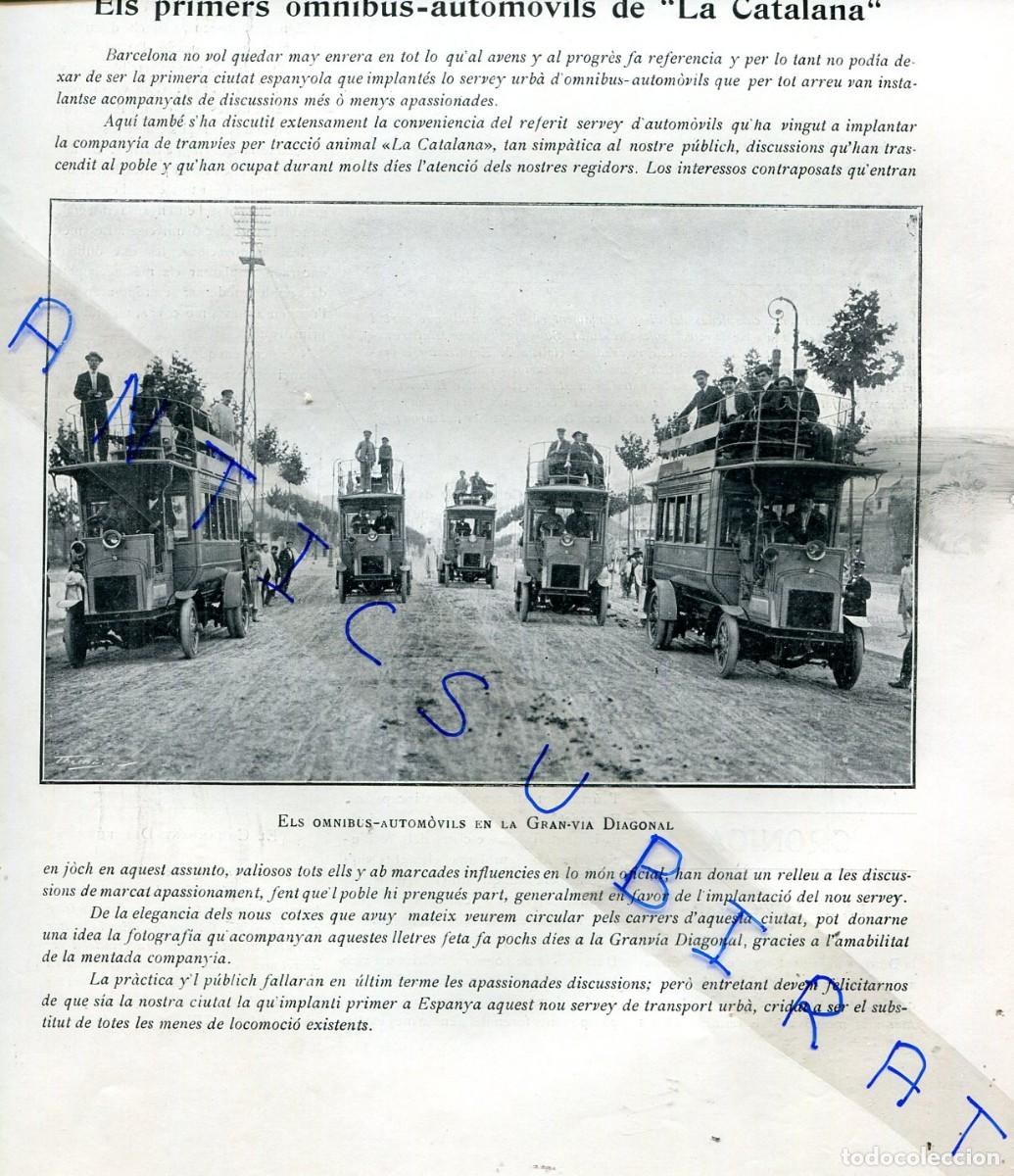Collezionismo di Riviste e Giornali: REVISTA A&Ntilde;O 1906 LA CATALANA PRIMER EMPRESA DE BUS OMNIBUS URBANO EN BARCELONA AUTOBUS