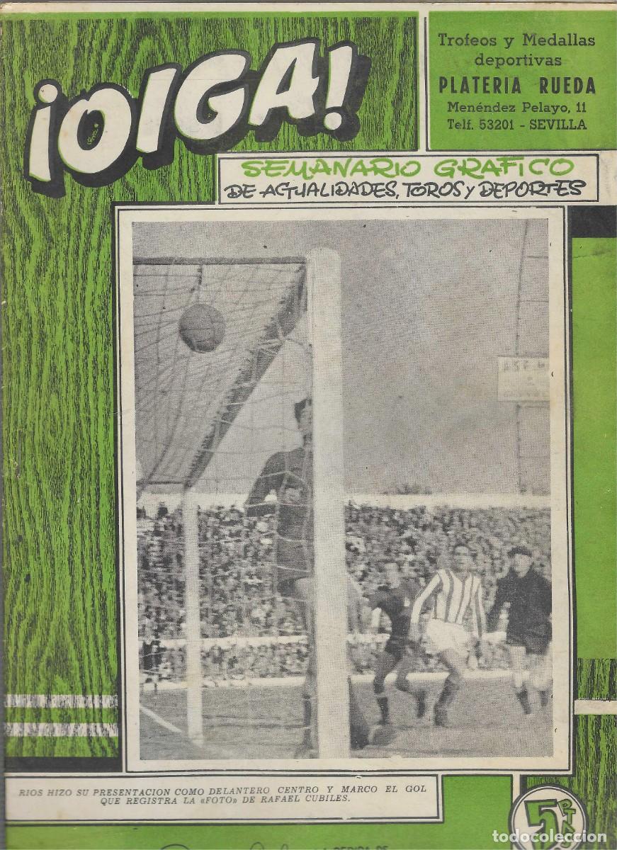 Collezionismo di Riviste e Giornali: OIGA. 17 ENERO 1961. BETIS 2 OVIEDO 0 / ESPA&Ntilde;OL 3 SEVILLA 0 / TOROS ...