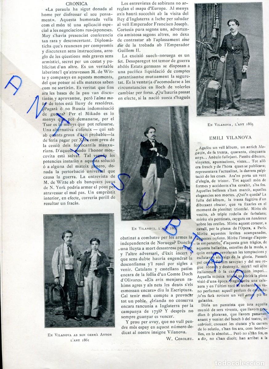 Collection Magazines and Newspapers: REVISTA ANY 1905 EMILI VILANOVA SOCIETAT COLOMBOFILA DE CALAF COLOMS REGATES A COPA DE CALDETES