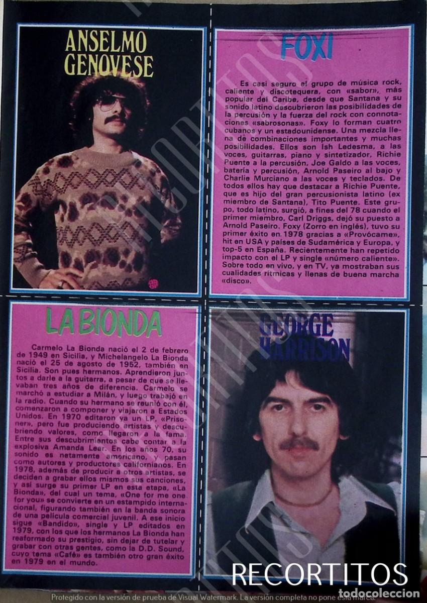 Coleccionismo de Revistas y Peri&oacute;dicos: anselmo genovese la bionda foxi george harrsion the beatles