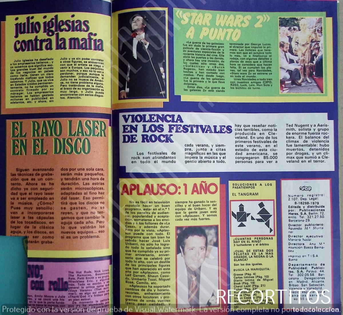 Coleccionismo de Revistas y Peri&oacute;dicos: star wars la guerra de las galaxias julio iglesias manuel uribarri