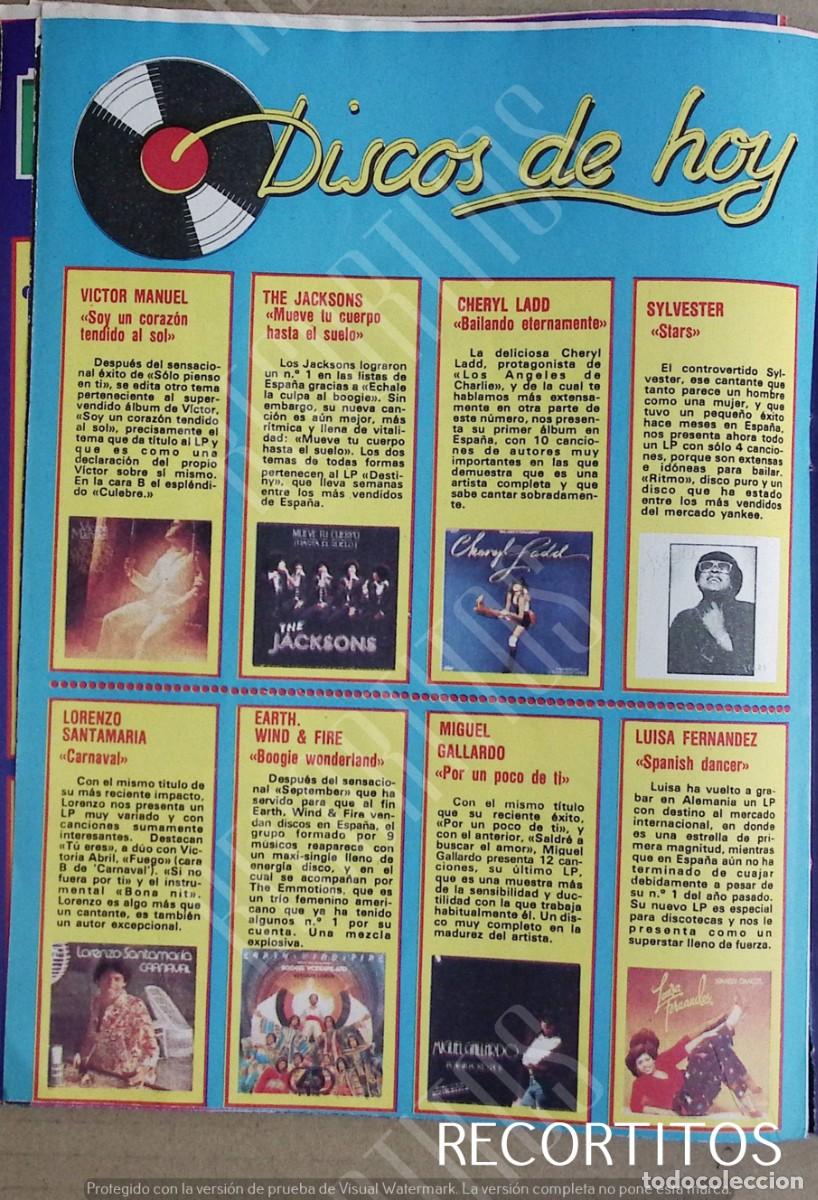Coleccionismo de Revistas y Peri&oacute;dicos: victor manuel the jackson five cheryl ladd sylvester miguel gallardo lorenzo santamaria earth wind