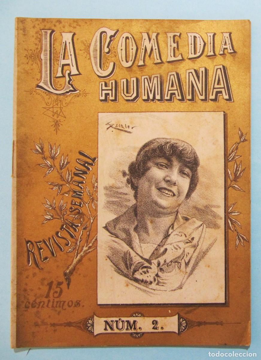 Coleccionismo de Revistas y Peri&oacute;dicos: LA COMEDIA HUMANA. SEMANARIO ILUSTRADO. A&Ntilde;O 1, N&ordm; 2. ABRIL 1890. BARCELONA.