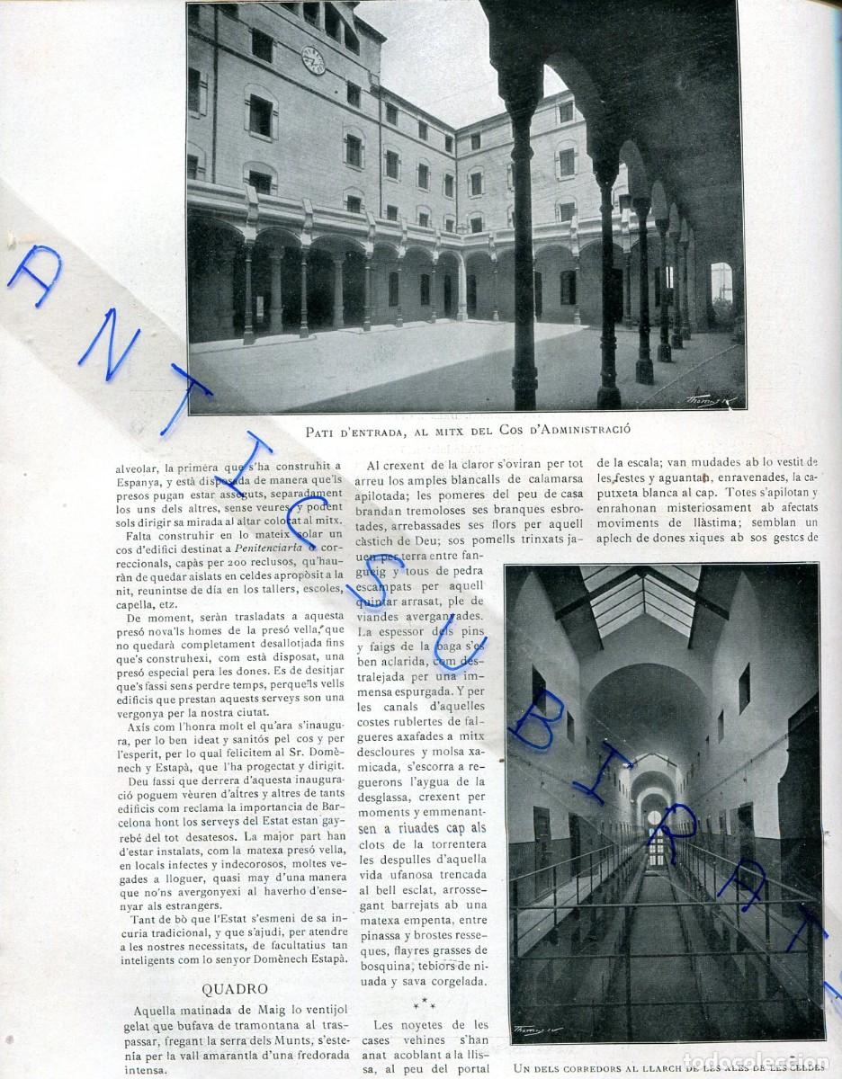 Coleccionismo de Revistas y Peri&oacute;dicos: REVISTA A&Ntilde;O 1904 PRESO PRISION DE BARCELONA DOMENEC ESTAPA OSLE RAMON TUSQUETS