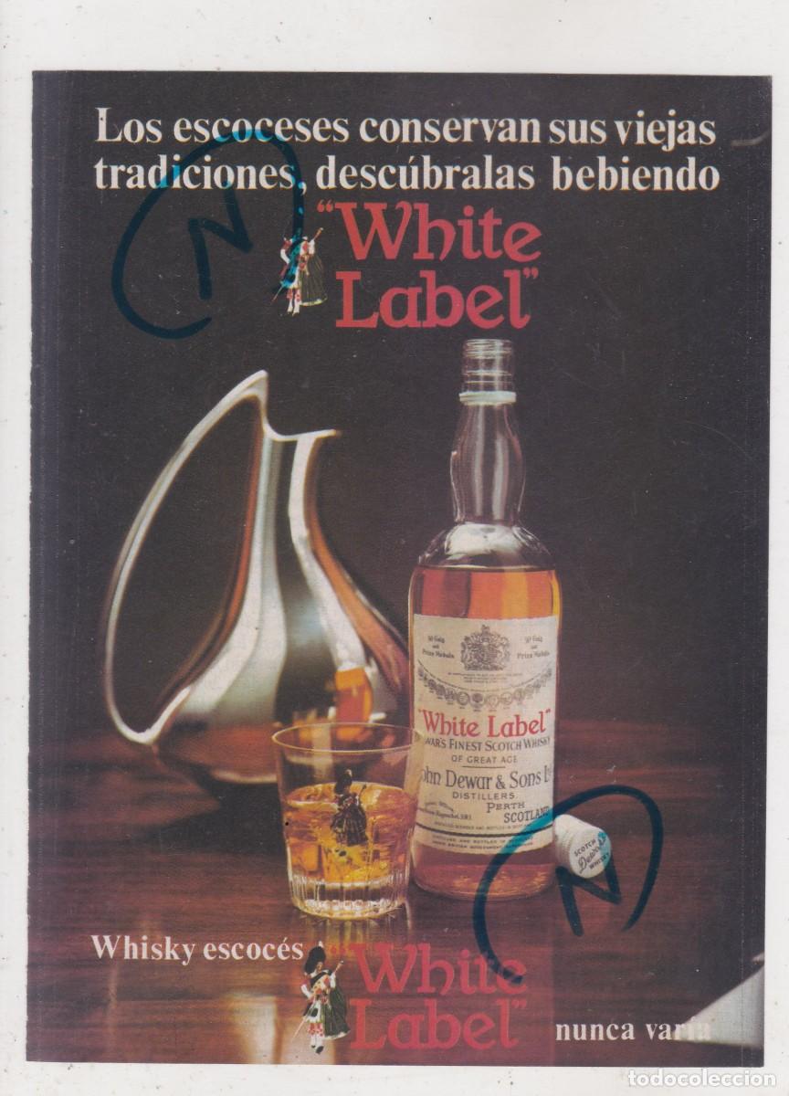 Coleccionismo de Revistas y Peri&oacute;dicos: PUBLICIDAD 1973. ANUNCIO WHISKY WHITE LABEL