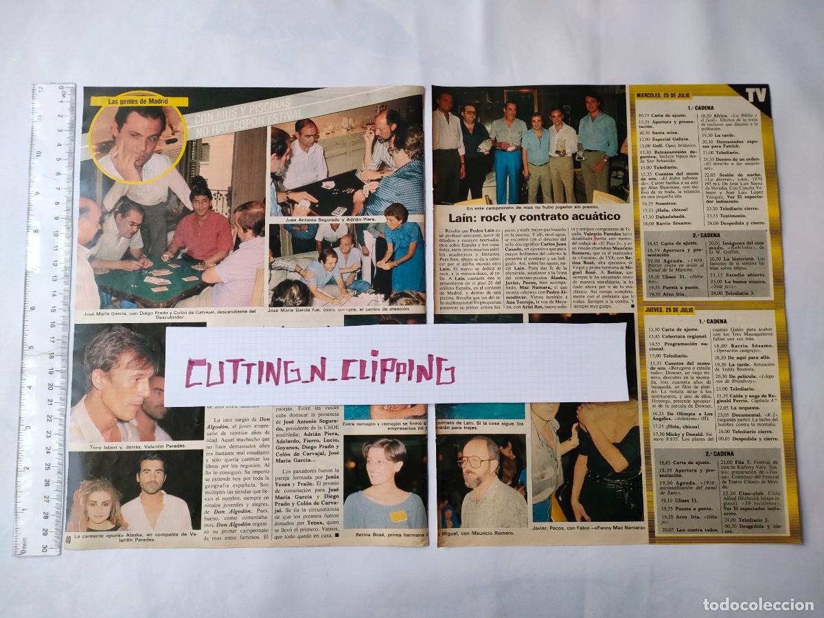 Coleccionismo de Revistas y Peri&oacute;dicos: Clipping [ALASKA](1984) Gentes de Madrid