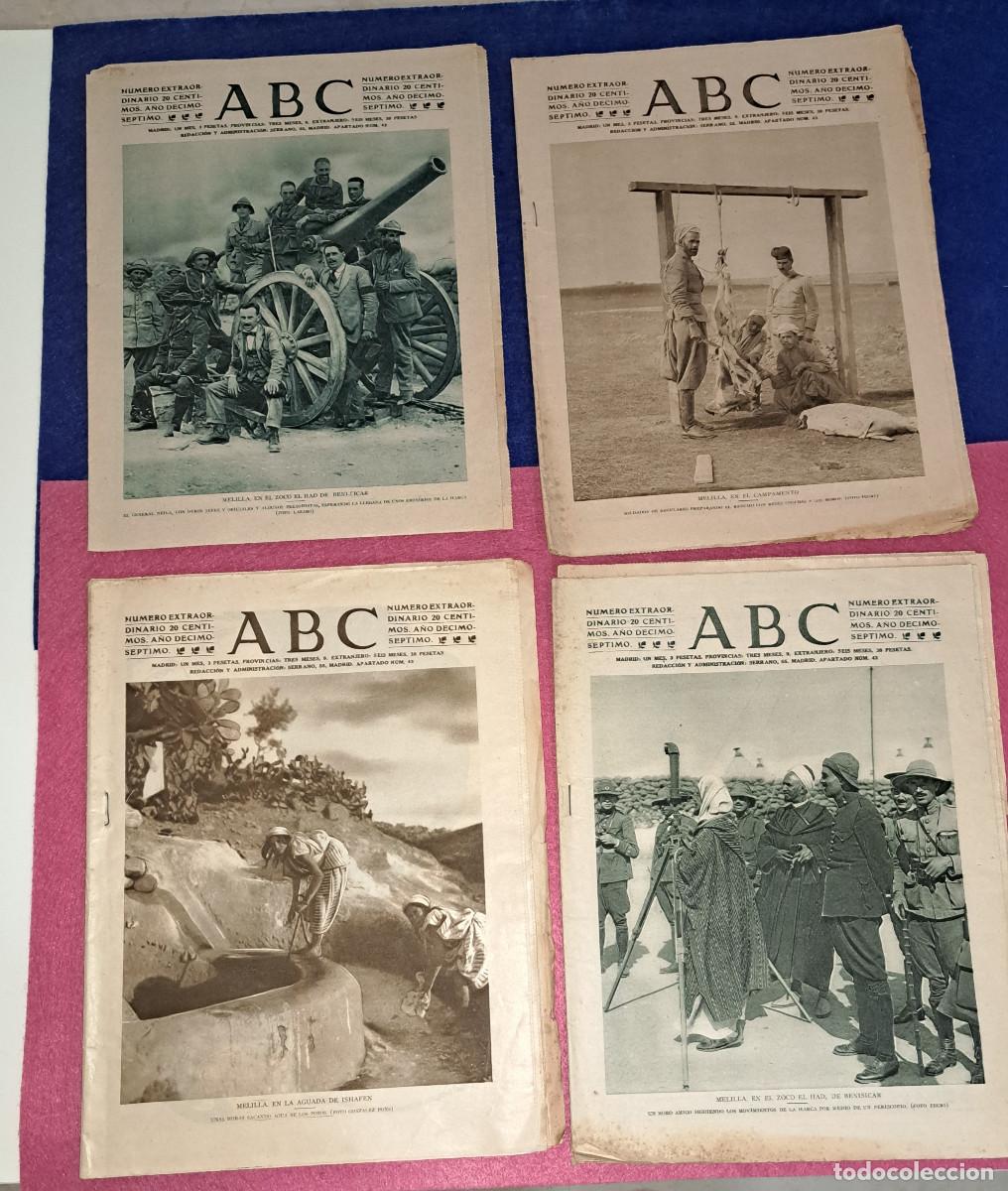 Coleccionismo de Revistas y Peri&oacute;dicos: GUERRA DEL RIF - MARRUECOS - A&Ntilde;O 1921 - 4 EJEMPLARES DEL ABC