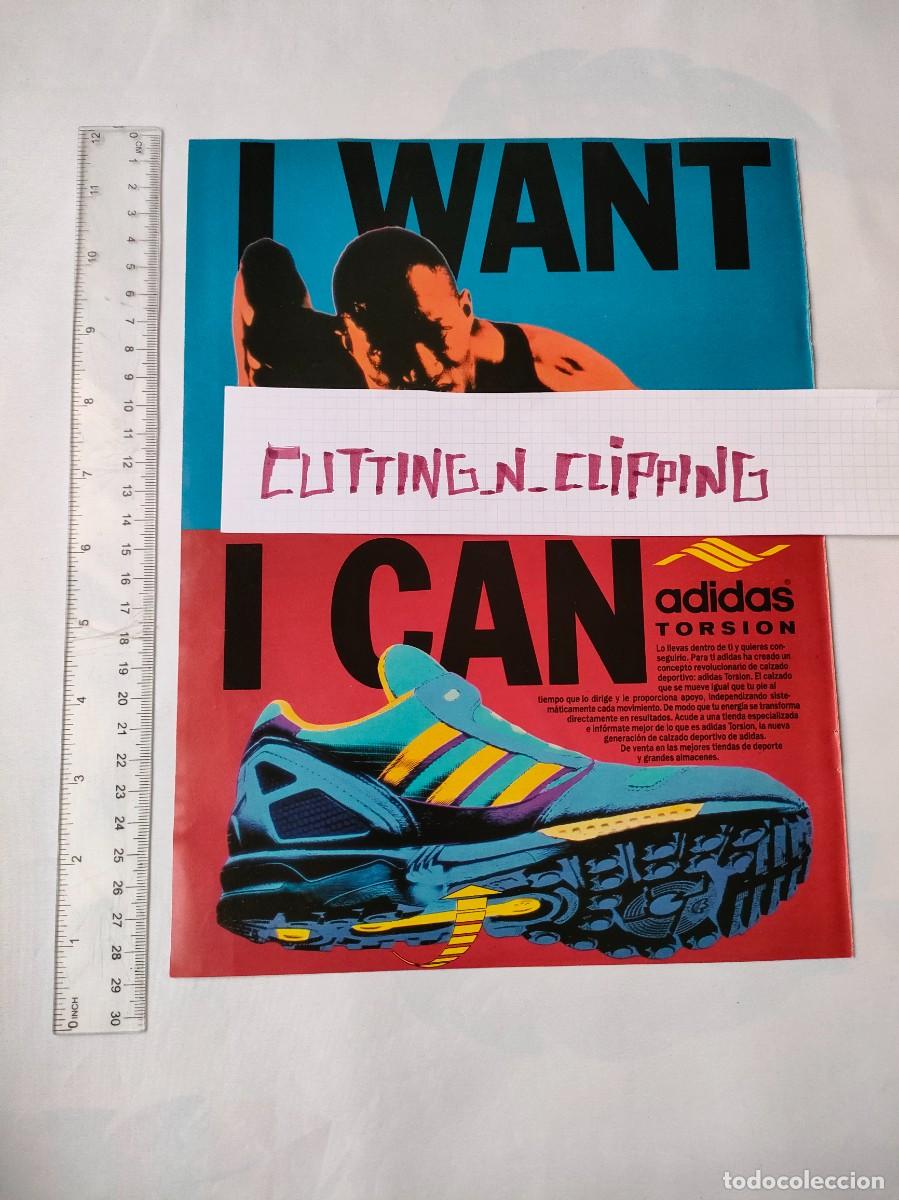 Coleccionismo de revistas y peri&oacute;dicos: Clipping [PUBLICIDAD](198?) Adidas Torsion