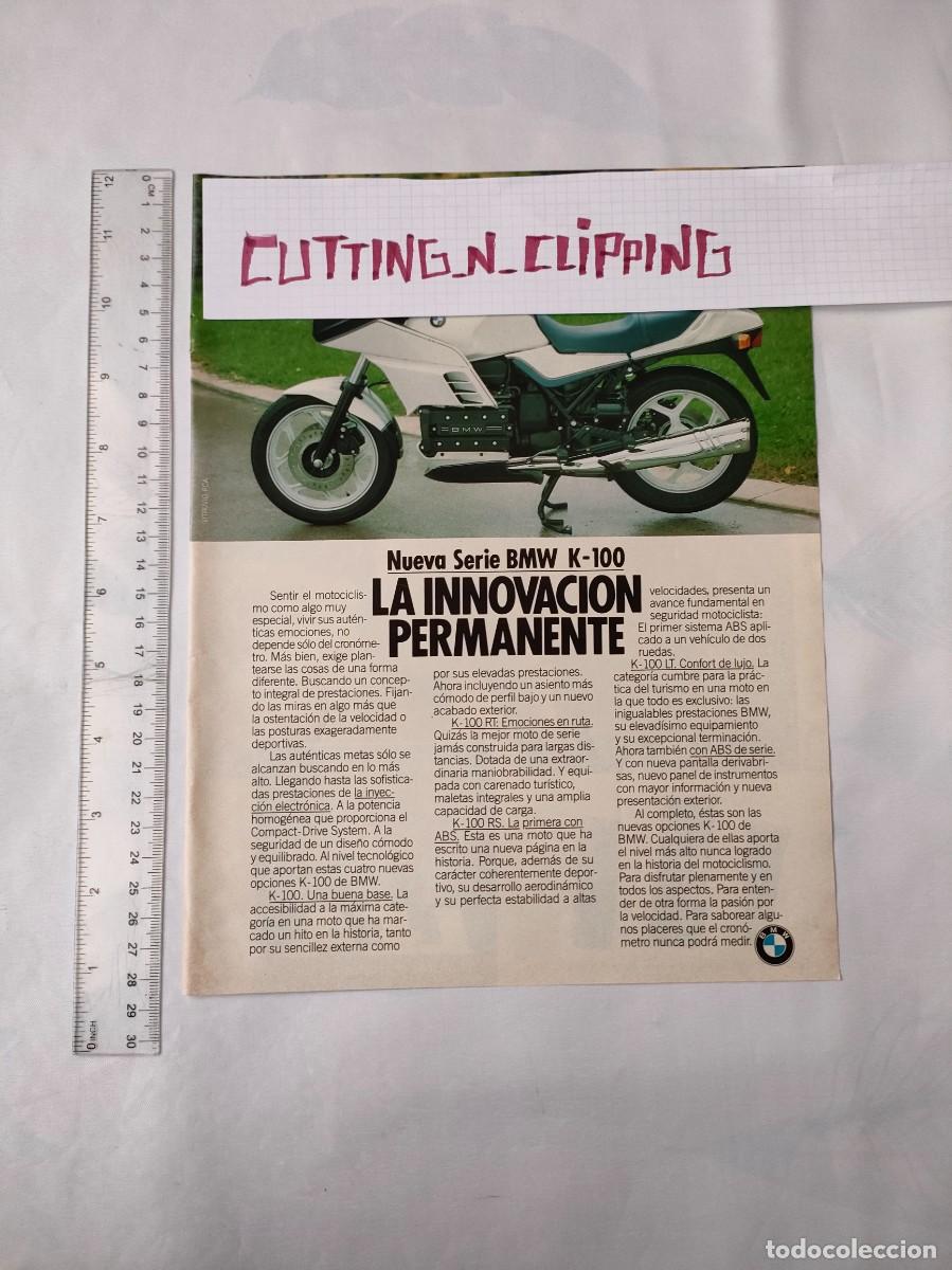 Coleccionismo de Revistas y Peri&oacute;dicos: Clipping [PUBLICIDAD](198?) BMW K100
