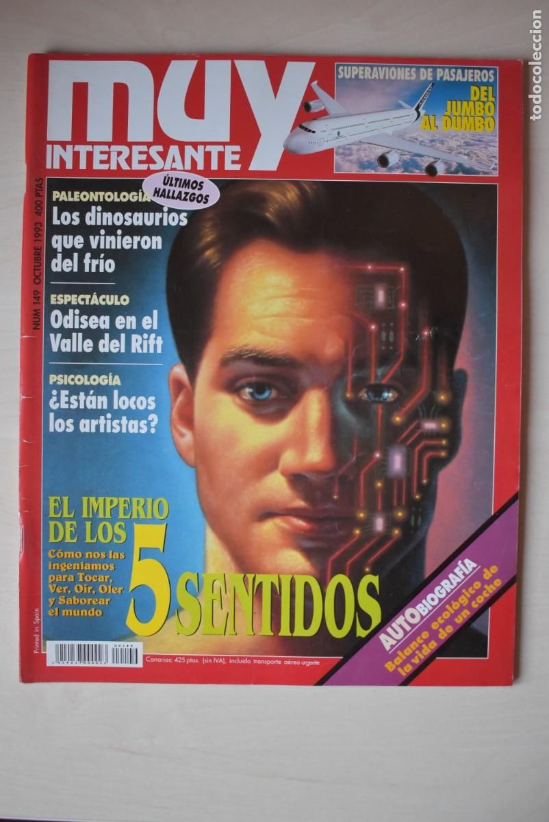 Colecionismo de Revistas e Jornais: Revista Muy Interesante. N. &ordm; 149. El imperio de los cinco sentidos