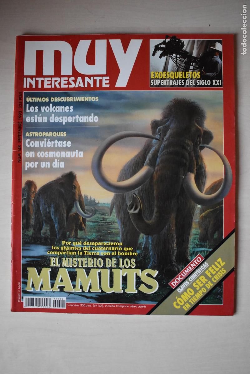 Colecionismo de Revistas e Jornais: Revista Muy Interesante. N. &ordm; 148. El misterio de los mamuts