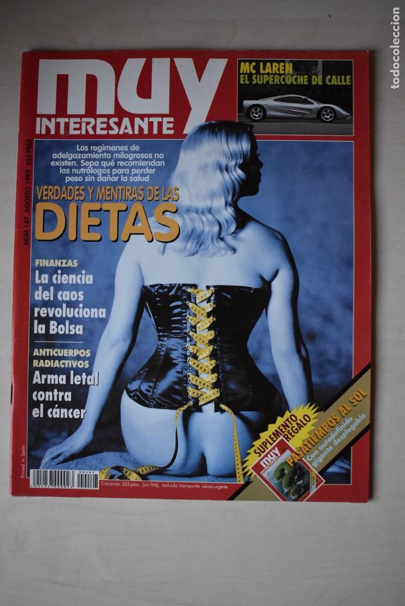 Colecionismo de Revistas e Jornais: Revista Muy Interesante. N. &ordm; 147. Verdades y mentiras de las dietas
