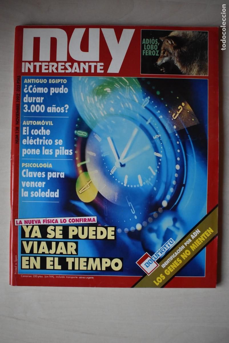 Colecionismo de Revistas e Jornais: Revista Muy Interesante. N. &ordm; 138. Ya se puede viajar en el tiempo