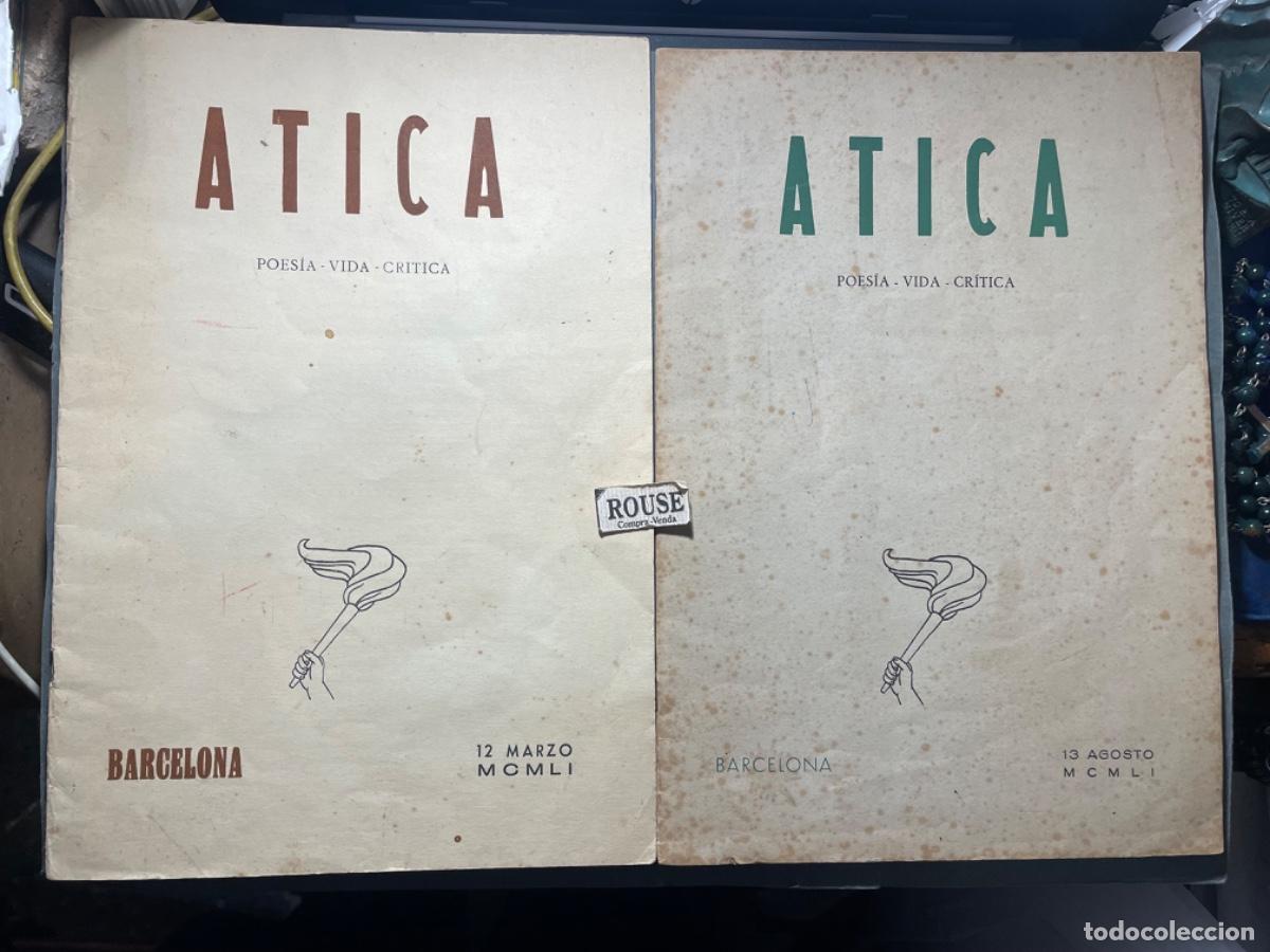 Coleccionismo de Revistas y Peri&oacute;dicos: M34 - ANTIGUA REVISTA LITERARIA - ATICA (POESIA-VIDA-CRITICA) COMPLETA N&ordm;1 Y 2 BARCELONA MCMLI