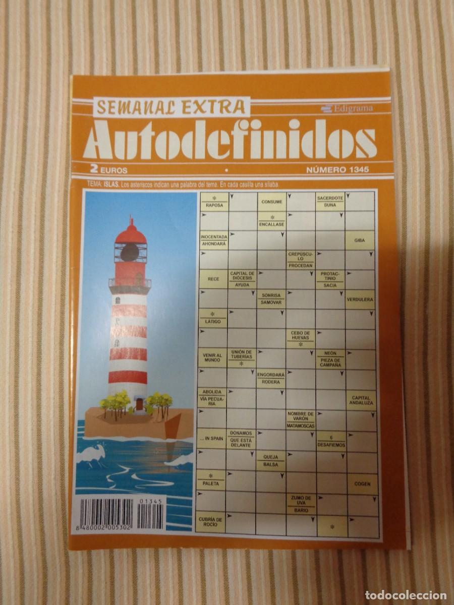 Coleccionismo de Revistas y Peri&oacute;dicos: Pasatiempos Autodefinidos n&ordm; 1345, editorial Edigrama (sin usar)