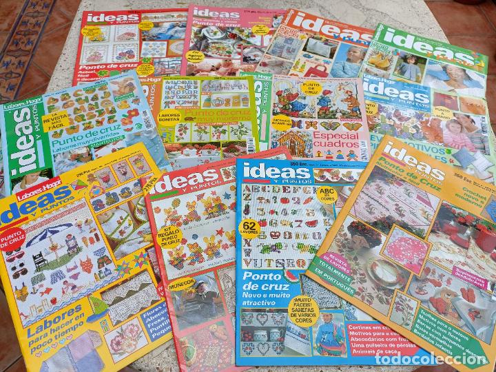Collection Magazines and Newspapers: 12 REVISTAS IDEAS Y PUNTOS DE LABORES DEL HOGAR. PUNTO DE CRUZ, GANCCHILLO, BORDADO, PUNTO, MANUALID