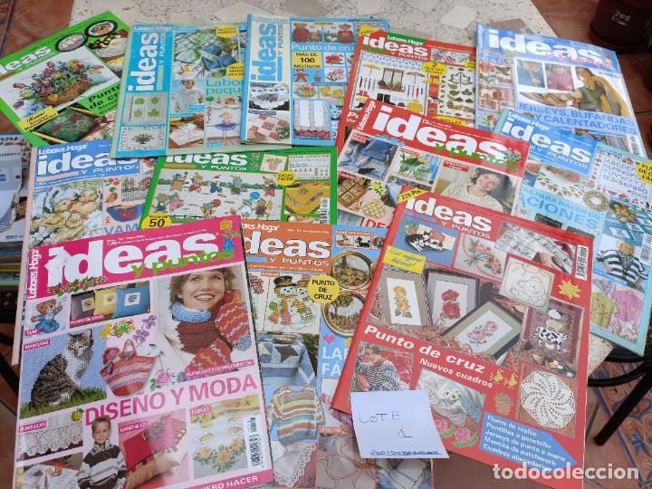 Coleccionismo de Revistas y Peri&oacute;dicos: 12 REVISTAS IDEAS Y PUNTOS DE LABORES DEL HOGAR. PUNTO DE CRUZ, GANCHILLO, BORDADO, PUNTO, MANUALIDA