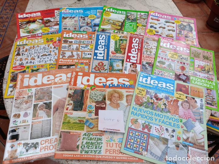 Coleccionismo de Revistas y Peri&oacute;dicos: 12 REVISTAS IDEAS Y PUNTOS DE LABORES DEL HOGAR. PUNTO DE CRUZ, GANCHILLO, BORDADO, PUNTO, MANUALIDA