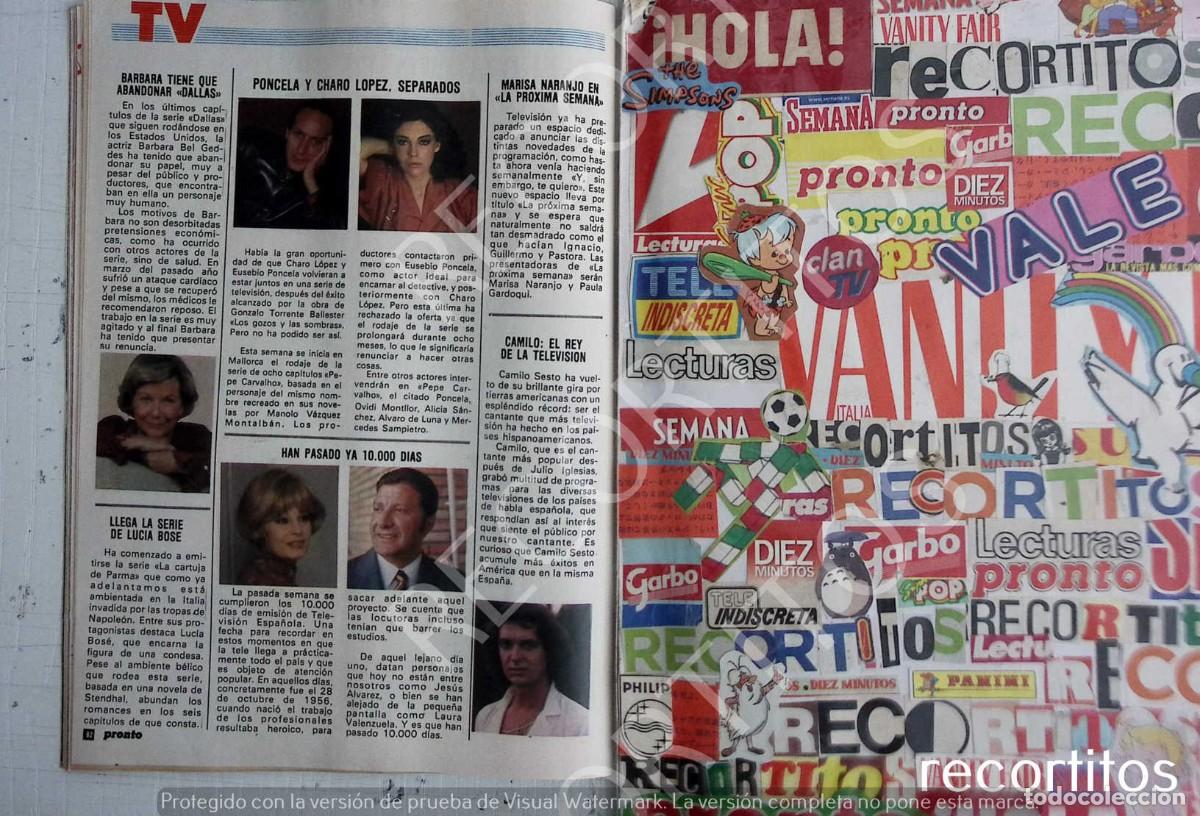 Coleccionismo de Revistas y Peri&oacute;dicos: EUSEBIO PONCELA CHARO LOPEZ CAMILO SESTO LAURA VALENZUELA BARBARA BEL GEDDES