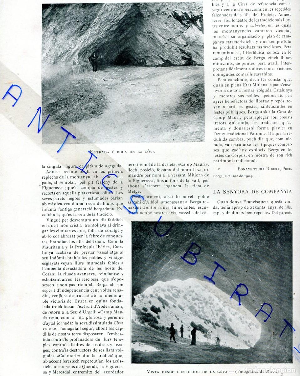 Coleccionismo de Revistas y Peri&oacute;dicos: REVISTA ANY 1904 CAMBRA DE COMER&Ccedil; DE BARCELONA AL TIBIDABO LA COVA DE CAN MAURI BERGA BERGUEDA