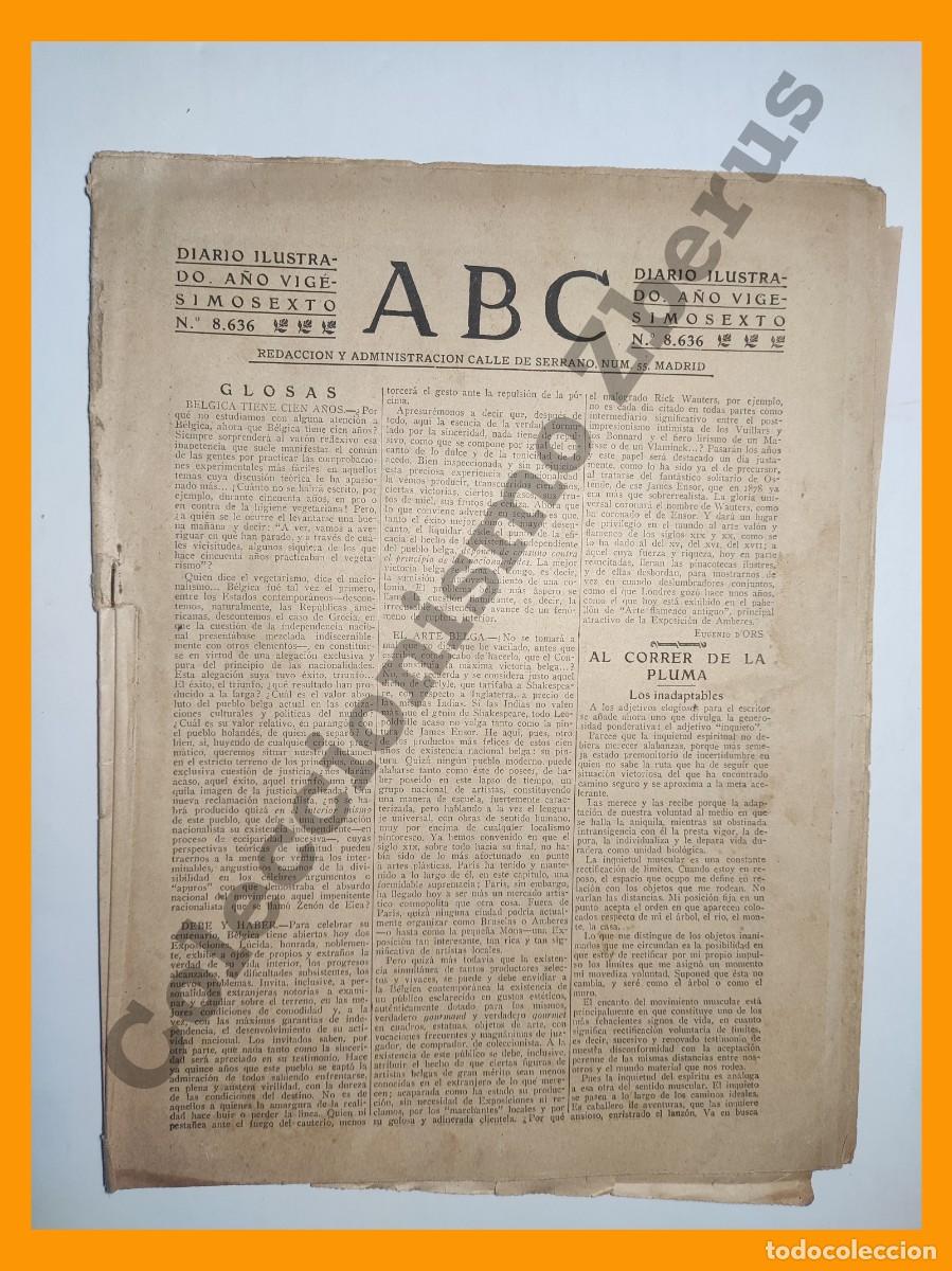 Coleccionismo de Revistas y Peri&oacute;dicos: ABC 1 Sept 1930 - Melilla fiestas barrio Real; Vendimia; Esquela Carmen Ayala de Roxas