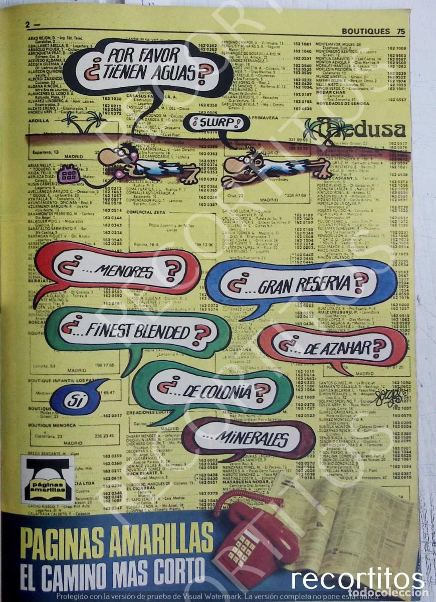 Coleccionismo de revistas y peri&oacute;dicos: TELEFONICA ANUNCIO PUBLICIDAD forges