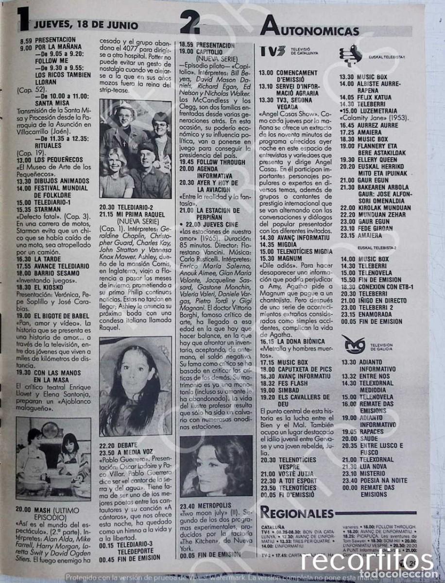 Coleccionismo de Revistas y Peri&oacute;dicos: MASH LORETTA SWIT ALAN ALDA WILLIAM CHRISTOPHER JAMIE FARR GERALDINE CHAPLIN
