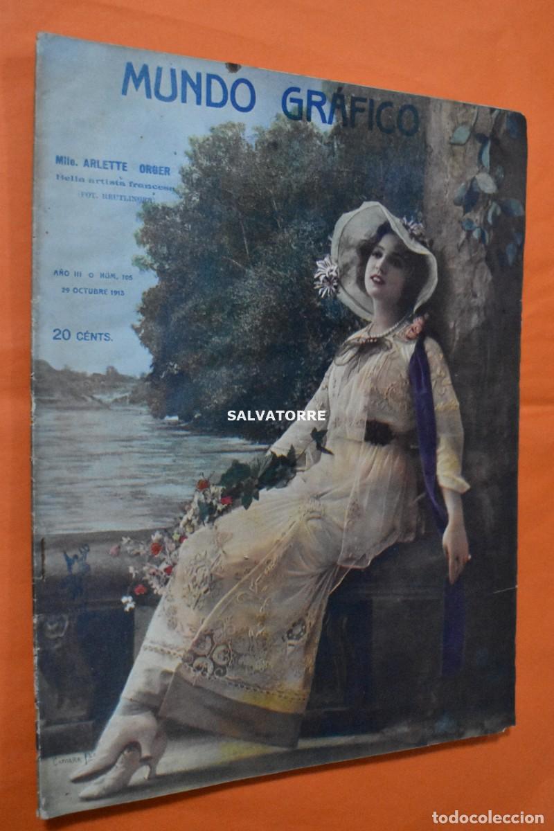 Coleccionismo de Revistas y Peri&oacute;dicos: REVISTA MUNDO GRAFICO 29 OCTUBRE 1913. N&ordm; 105. BOMBITA. GLOBO SIRIO. MACHAQUITO