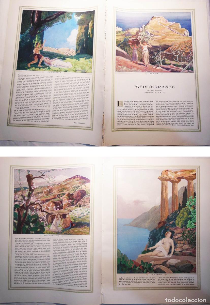 Collezionismo di Riviste e Giornali: M&eacute;diterran&eacute;e por Abel Bonnard. 1931. Peri&oacute;dico L&acute;Illustration. Ilustraciones a color de J.-M. AVY.