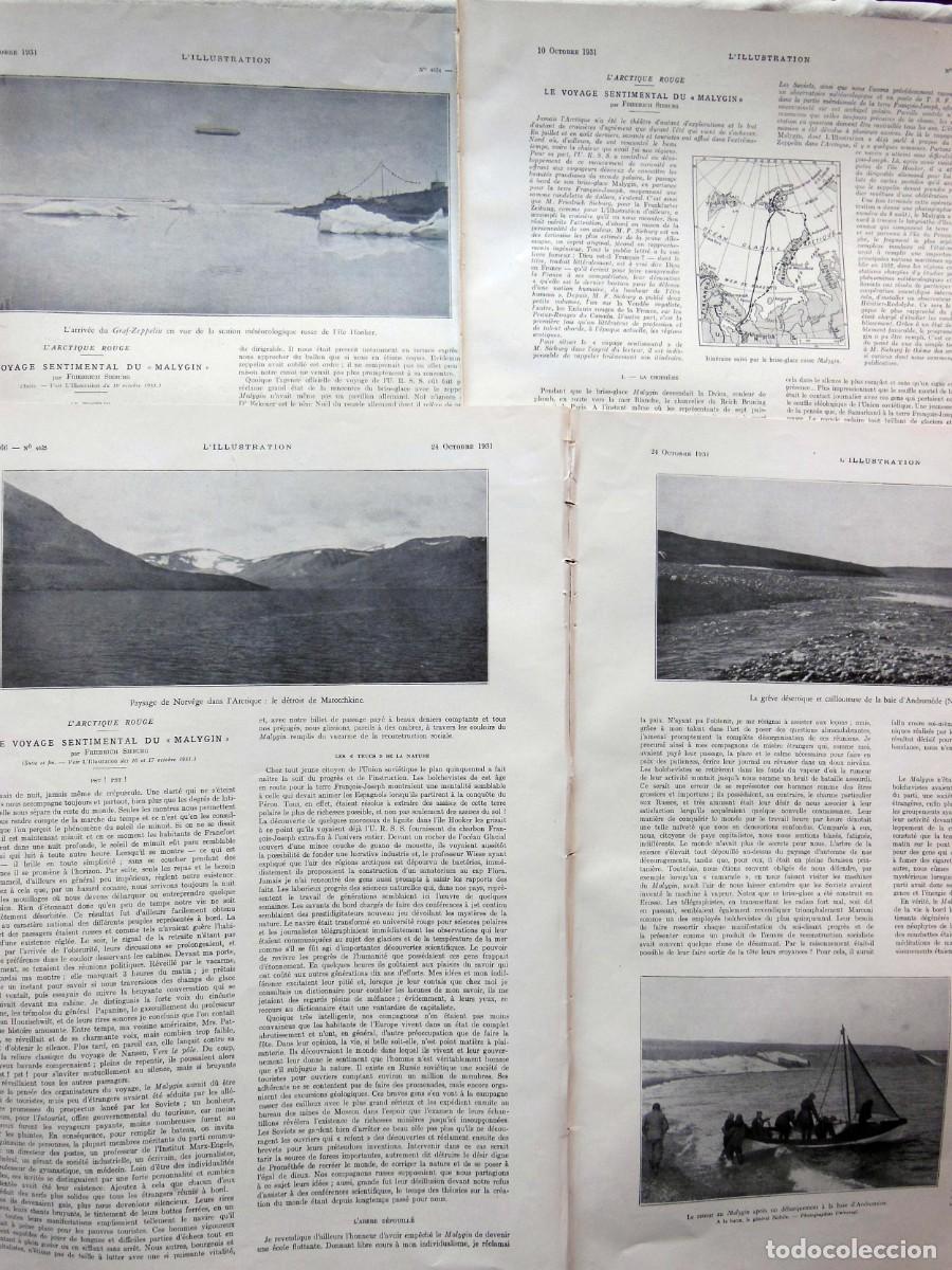Collezionismo di Riviste e Giornali: L&acute;arctique rouge, le voyage sentimental du Malygin por Friedrich Sieburg. 1931. L&acute;Illustration.