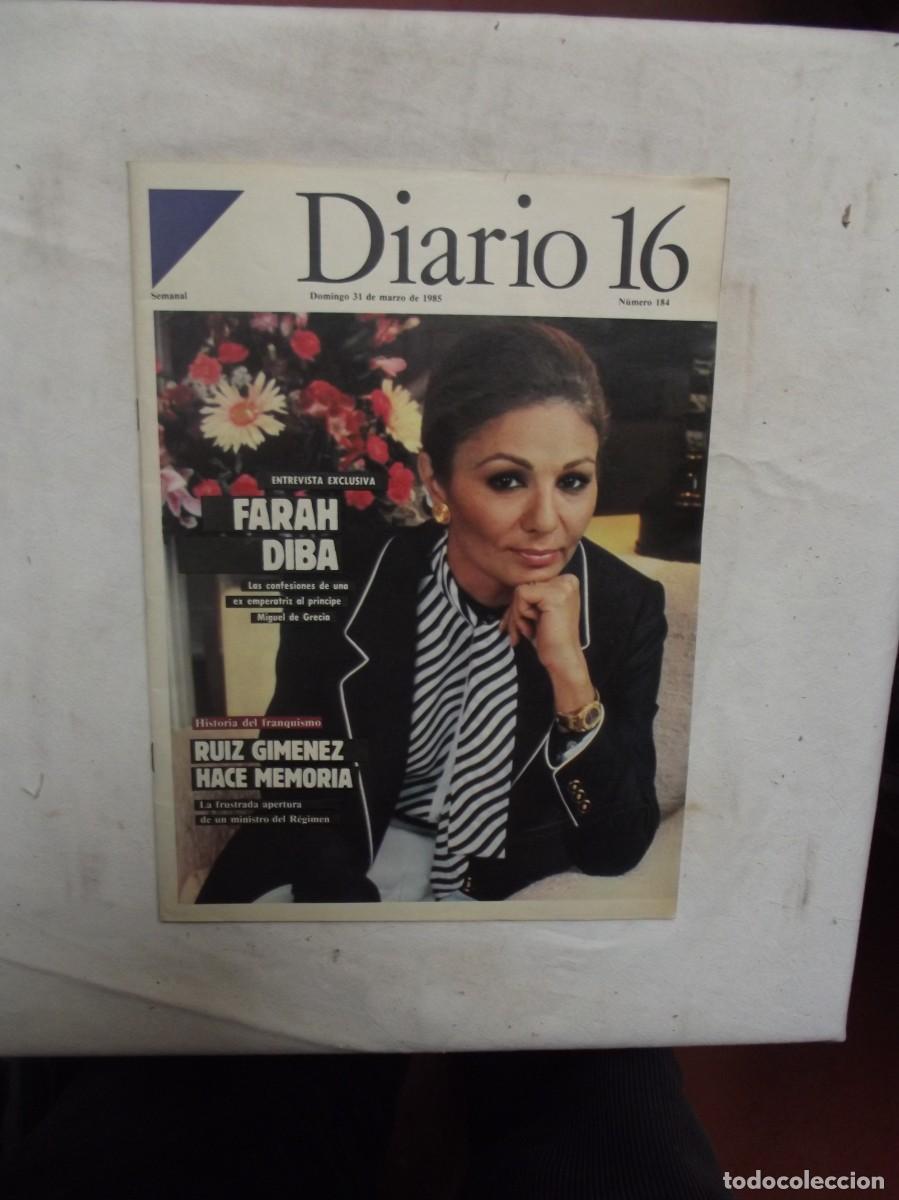 Collection Magazines and Newspapers: REVISTA DIARIO 16 SEMANAL N&ordm; 184 MARZO DE 1985 FARAH DIBA