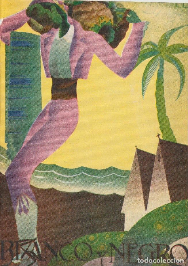 Collection Magazines and Newspapers: Mediterr&aacute;neo / ilustraci&oacute;n de Llop para cubierta de revista Blanco y Negro - 1936