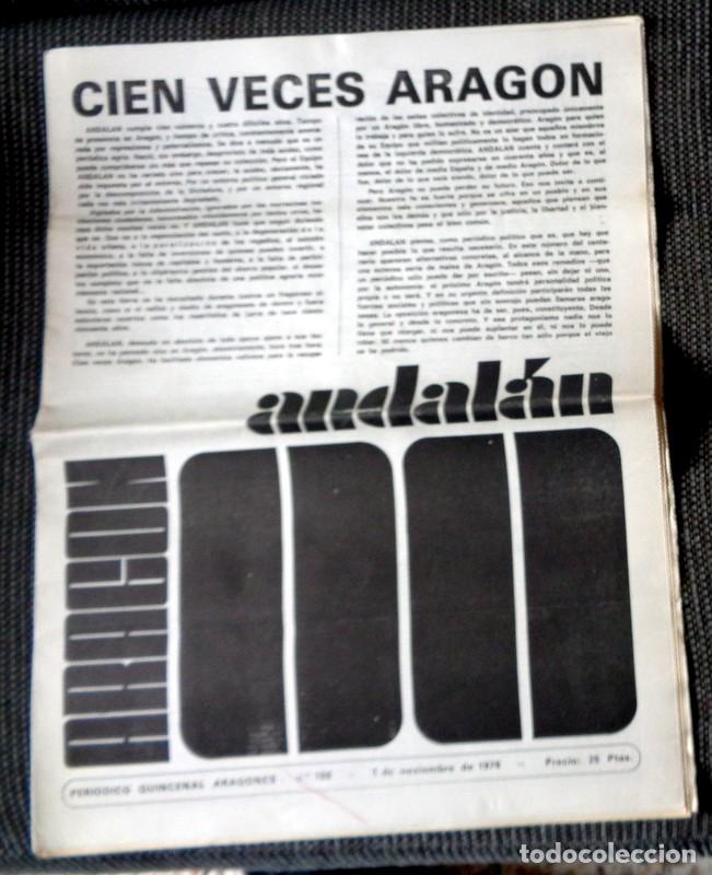 Coleccionismo de Revistas y Peri&oacute;dicos: PERI&Oacute;DICO ANDAL&Aacute;N N&ordm;100 ESPECIAL. Noviembre 1976 ARAGONESISMO IZQUIERDA TRANSICI&Oacute;N. ASTUN ESQUI