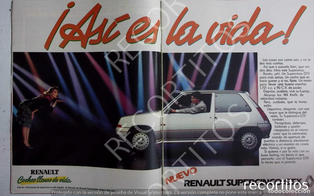 Coleccionismo de Revistas y Peri&oacute;dicos: RENAULT SUPERCINCO SUPER 5 ANUNCIO PUBLICIDAD