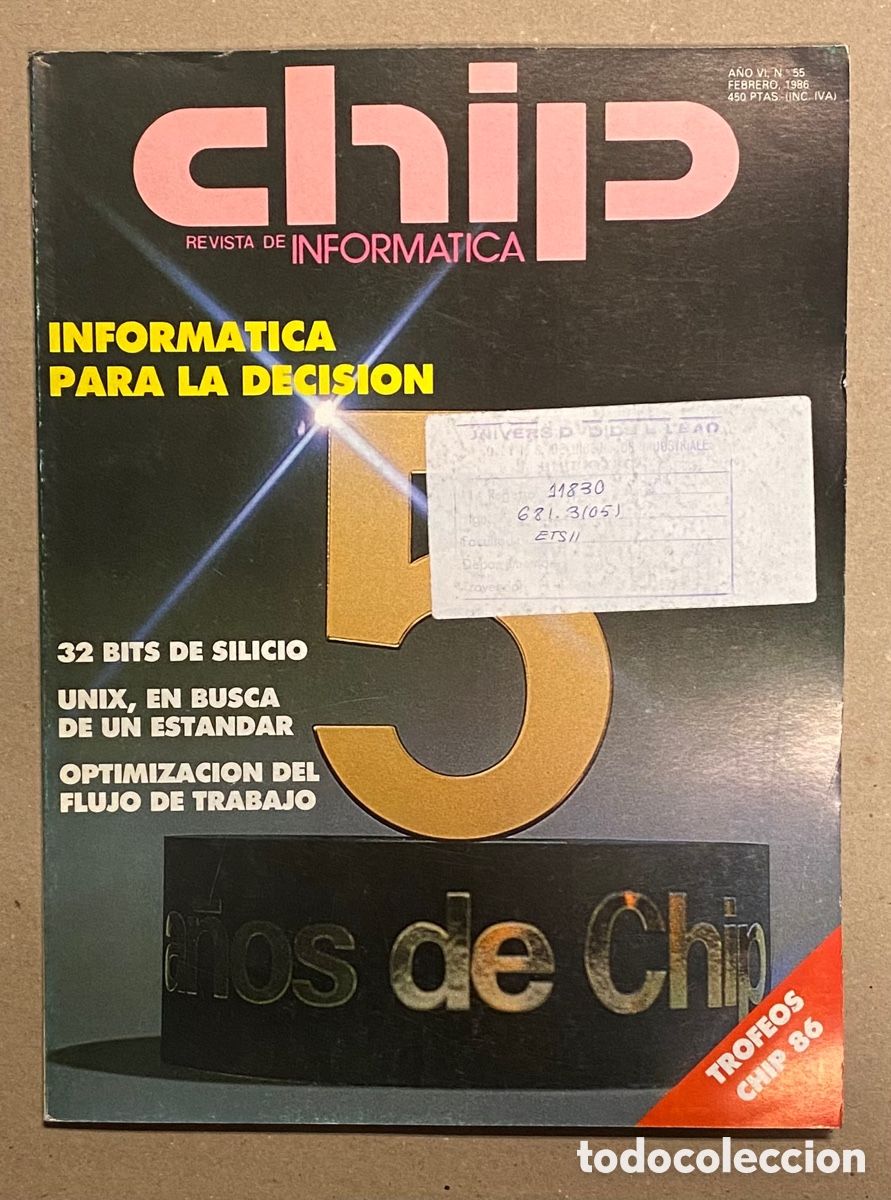 Collection Magazines and Newspapers: CHIP REVISTA DE INFORM&Aacute;TICA N&deg; 55 (1986). VER SUMARIO EN FOTOGRAF&Iacute;AS.
