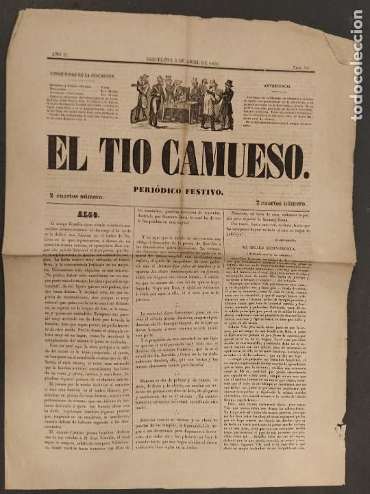 Colecionismo de Revistas e Jornais: EL TIO CAMUESO - NUMERO 40 - 5 DE ABRIL DE 1868 - PERIODICO FESTIVO -VER FOTOS-(V-24.938)