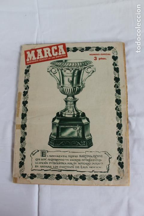 Coleccionismo de revistas y peri&oacute;dicos: PERIODICO MARCA ESPECIAL DICIEMBRE 1948 TROFEO MARTINI