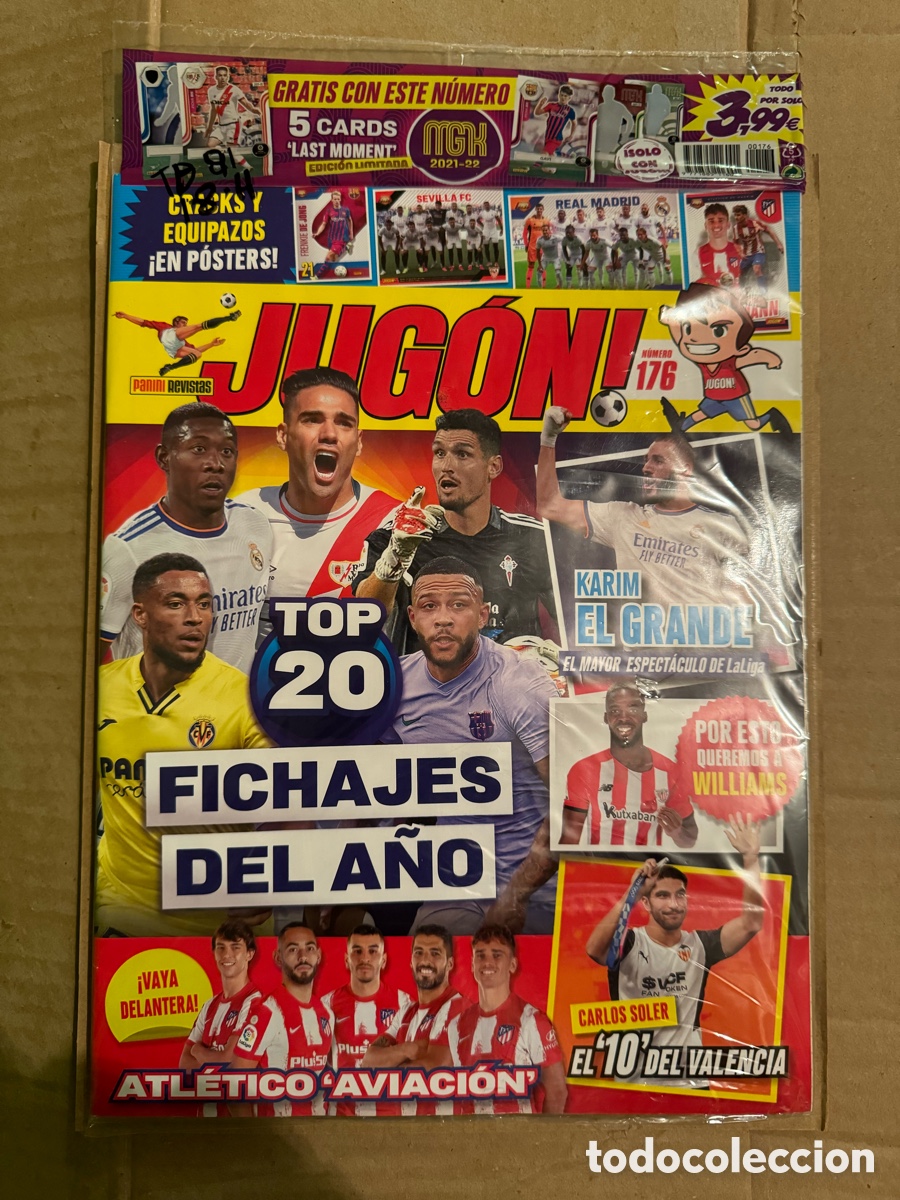 Coleccionismo de revistas y peri&oacute;dicos: Revista Jug&oacute;n N&uacute;mero N 176 SOLO revista POSTER De Jong Madrid NO cromos ni cards Envoltorio Original