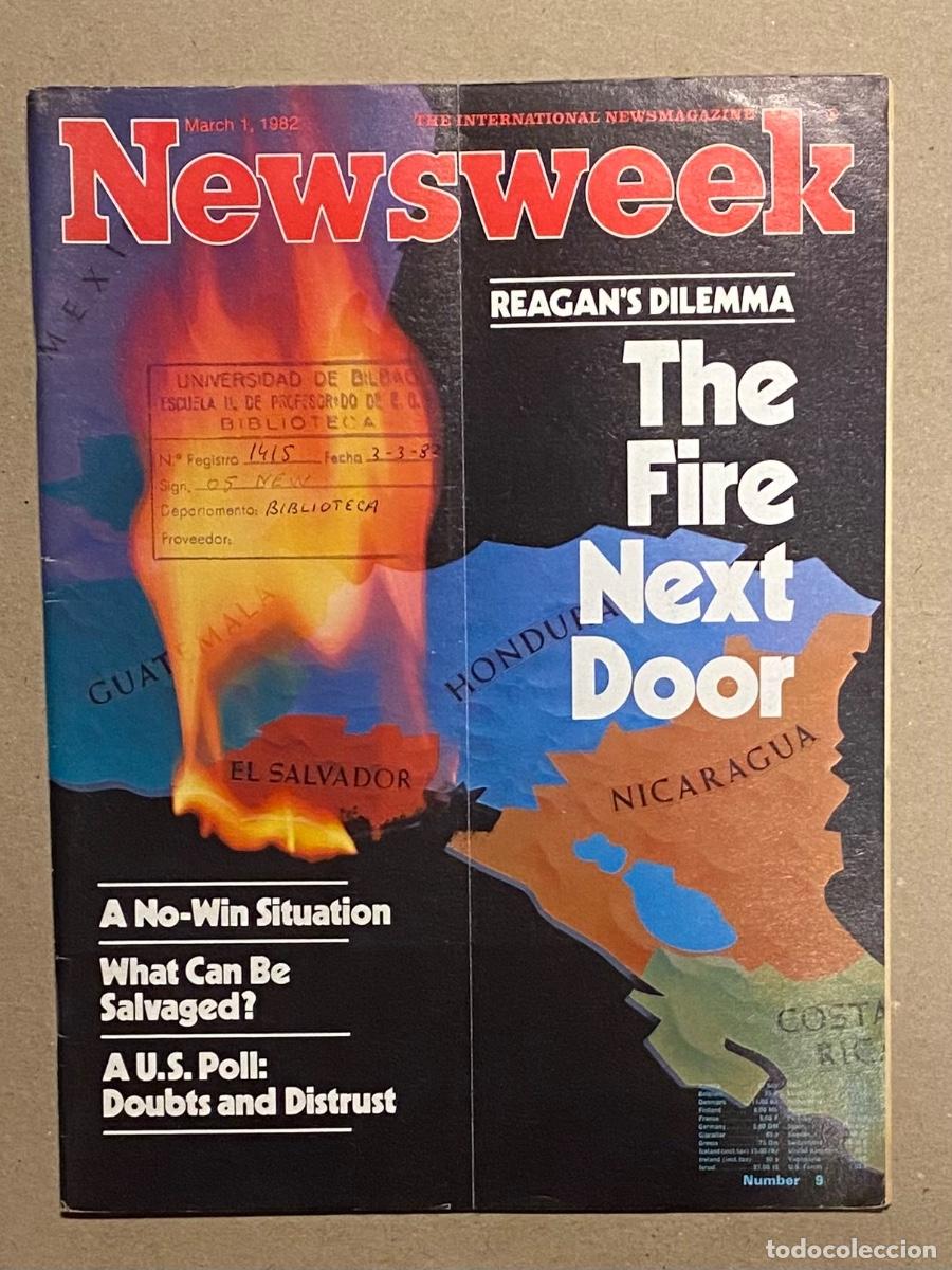 Colecionismo de Revistas e Jornais: NEWSWEEK (MARCH 1, 1982). EL SALVADOR REAGAN&rsquo;S DILEMMA,&hellip; VER SUMARIO EN FOTOGRAF&Iacute;AS.