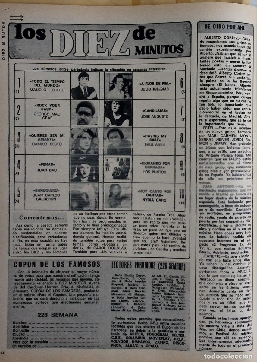 Coleccionismo de Revistas y Peri&oacute;dicos: los puntos valen pepe domingo casta&ntilde;o nydia caro camilo sesto juan bau julio iglesias manolo otero