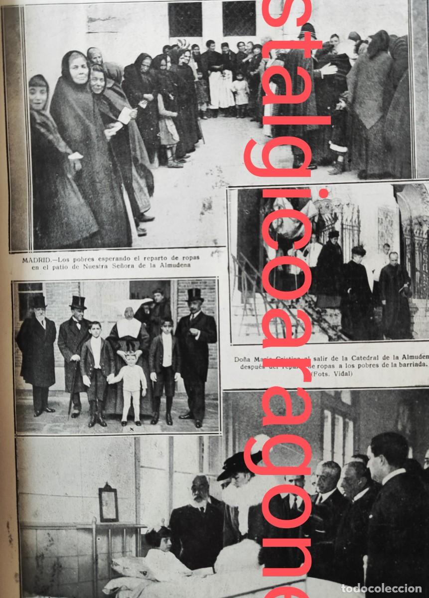 Coleccionismo de revistas y peri&oacute;dicos: Madrid reparto ropas NSra Almudena juguetes Hospital Ni&ntilde;o Jes&uacute;s foto revista principio siglo XX 191Q