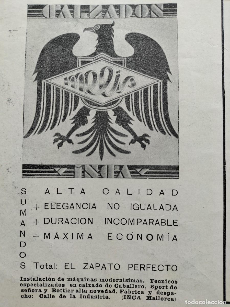 Collezionismo di Riviste e Giornali: CALZADOS MELIS INCA / PRADERA HERMANOS BILBAO ZARATAMO COBRE LATON HOJA REVISTA 1938