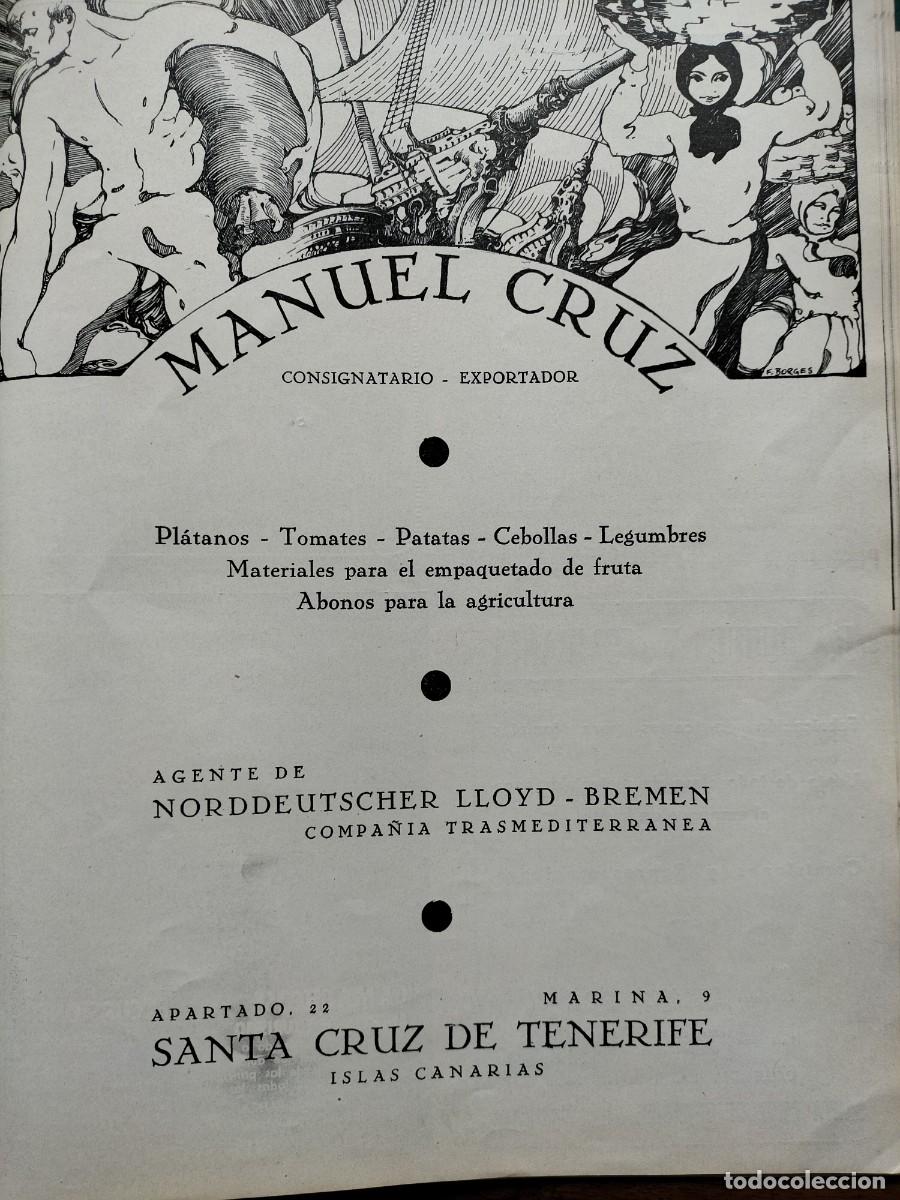 Collezionismo di Riviste e Giornali: MANUEL CRUZ CONSIGNATARIO EXPORTADOR SANTA CRUZ TENERIFE HOJA REVISTA A&Ntilde;O 1938