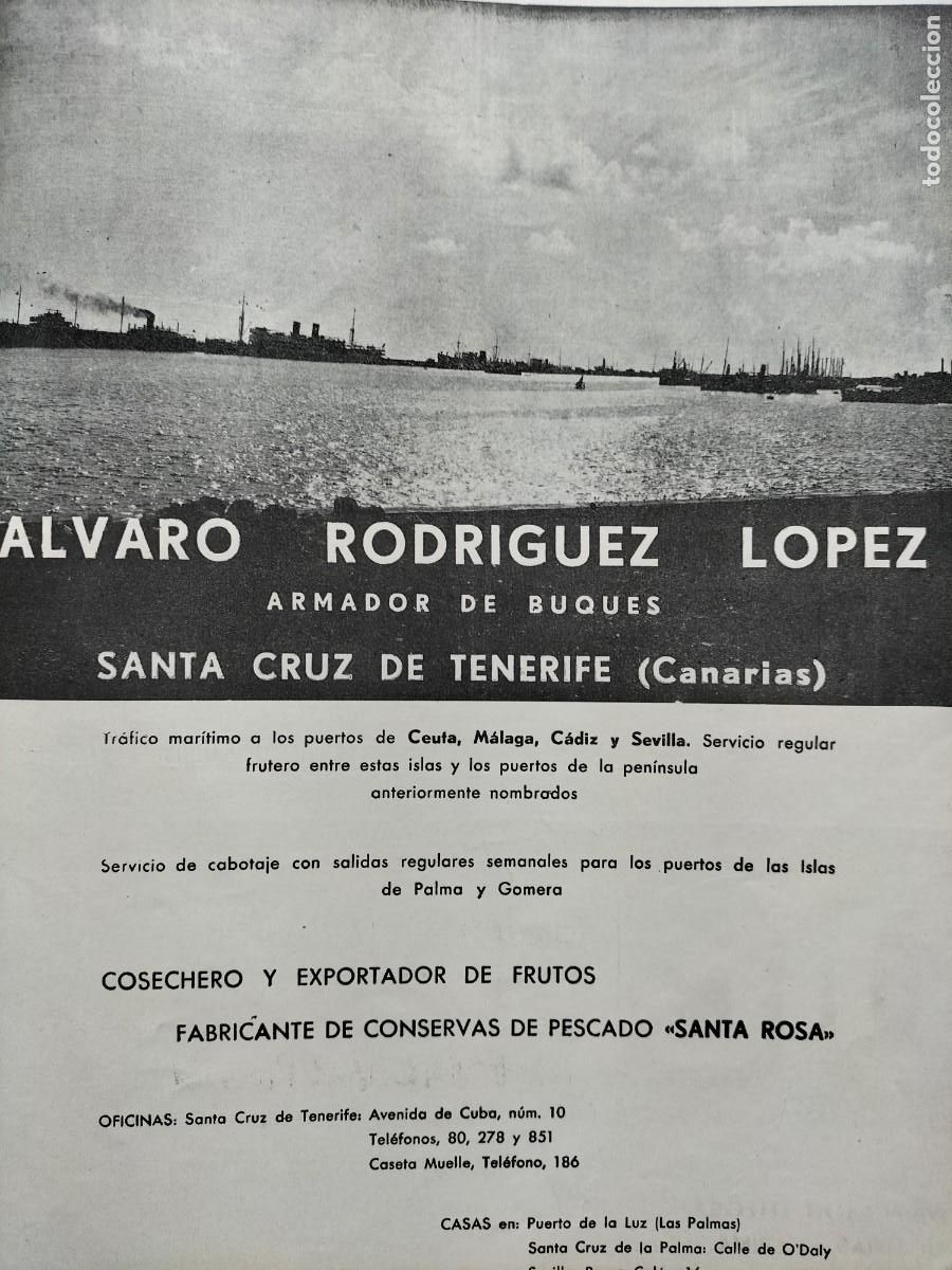 Collection Magazines and Newspapers: ALVARO RODRIGUEZ LOPEZ ARMADOR DE BUQUES CONSERVAS PESCADO SANTA ROSA HOJA REVISTA A&Ntilde;O 1938