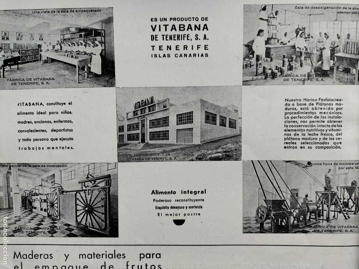 Collezionismo di Riviste e Giornali: VITABANA ALIMENTO INTEGRAL RECONSTITUYENTE TENERIFE CANARIAS HOJA REVISTA A&Ntilde;O 1938