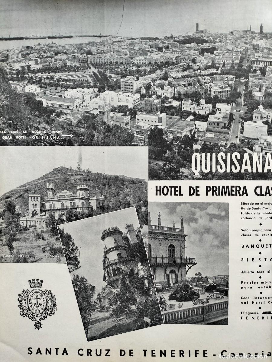 Collezionismo di Riviste e Giornali: HOTEL QUISISANA SANTA CRUZ DE TENERIFE ISLAS CANARIAS HOJA REVISTA A&Ntilde;O 1938